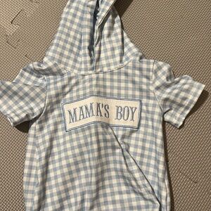 Charming Blue Checkered Bodysuit for Kids